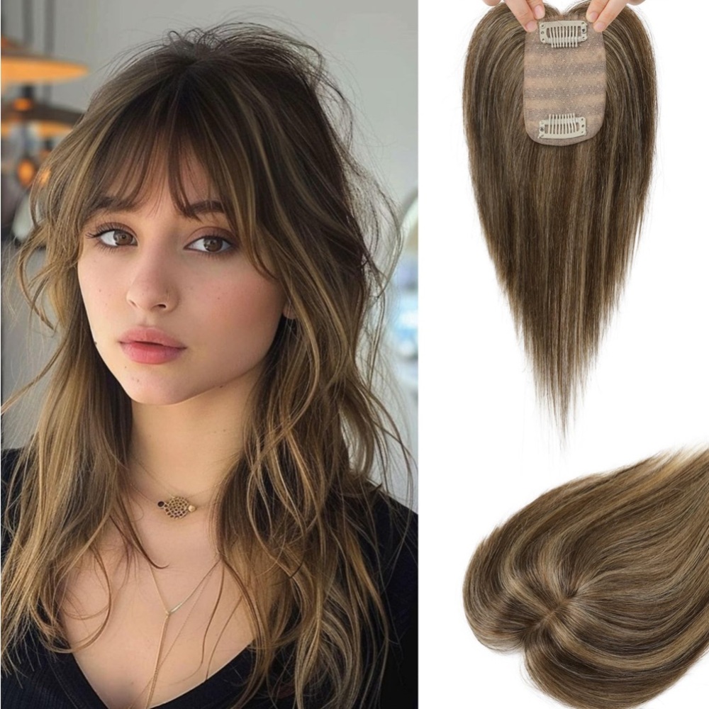 Brown Wavy Hair Extensions with Natural Texture